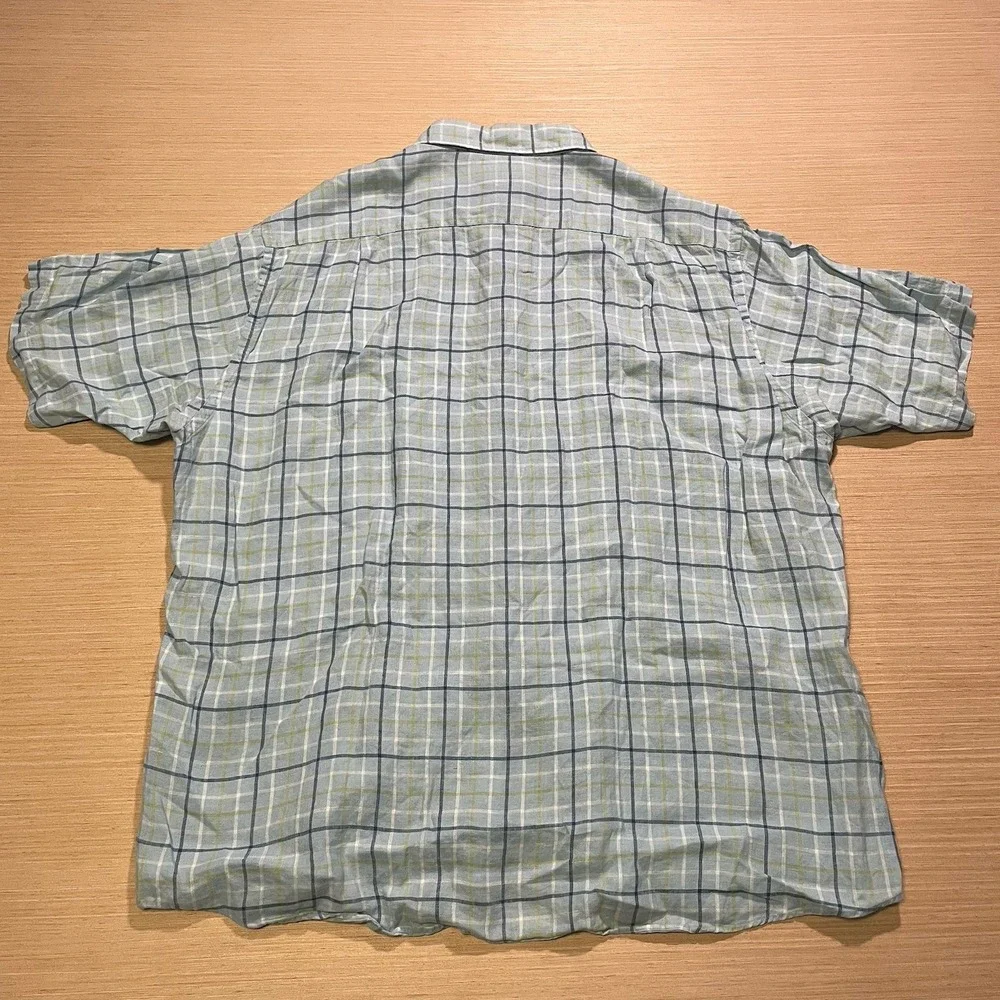 Men's Brooks Brothers Light Blue Short Sleeve 100% Irish Linen Shirt Size XL